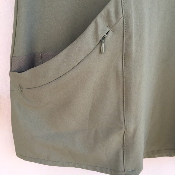 WonderWink Renew Women's Size M Modern Fit Scrub Top Olive Green Stretch Pockets - Picture 4 of 8